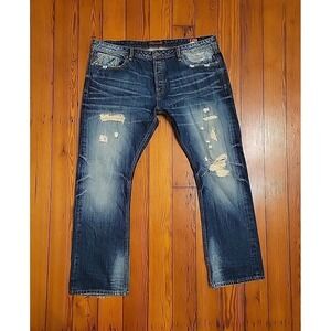 Cult of Individuality Distressed Japanese Denim 44 x 34 Streetwear Buttonfly